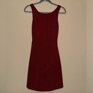 Hollister Red Triangle Pattern Criss Cross Dress